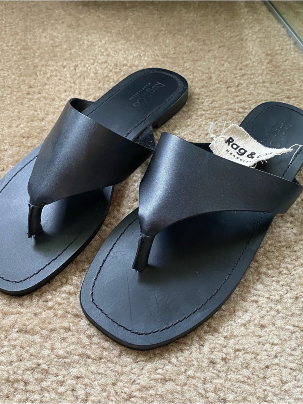 NWT Rag & Co / Black Slide Sandals / size 10